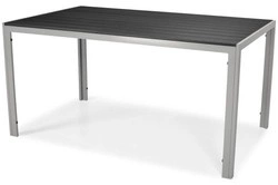 Stół ogrodowy aluminiowy MODENA 150 - Srebrno-czarny