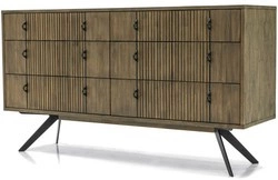 Komoda do salonu lamele 6 szuflad Massa 155x85 cm
