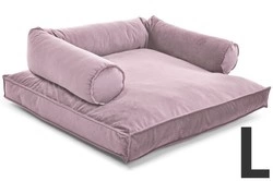 Legowisko kanapa dla dużego psa LUX 120x70 cm L  - różowe