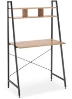 Biurko z półkami NARVIK B2 czarny / dąb sonoma