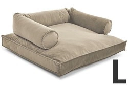 Legowisko kanapa dla dużego psa LUX 120x70 cm L  - beżowe