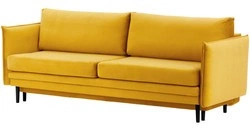 Sofa do pokoju z funkcją spania - musztardowa