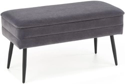 Ławka do przedpokoju ze schowkiem VELVA - szara