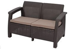 Sofa 2-osobowa CORFU LOVE - brązowa
