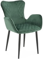 Krzesło z podłokietnikami do jadalni K427 - zielony