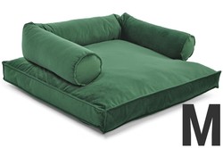 Legowisko kanapa dla średniego psa LUX 80x70 cm M - zielone