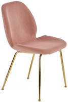 Welurowe krzesło do salonu glamour K381 - różowy